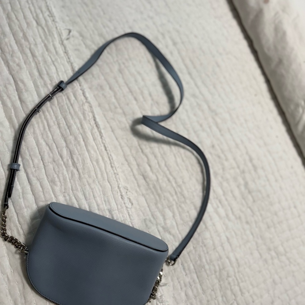 Kate Spade light Blue Crossbody Bag with silver Chain Detail - Picture 3 of 7